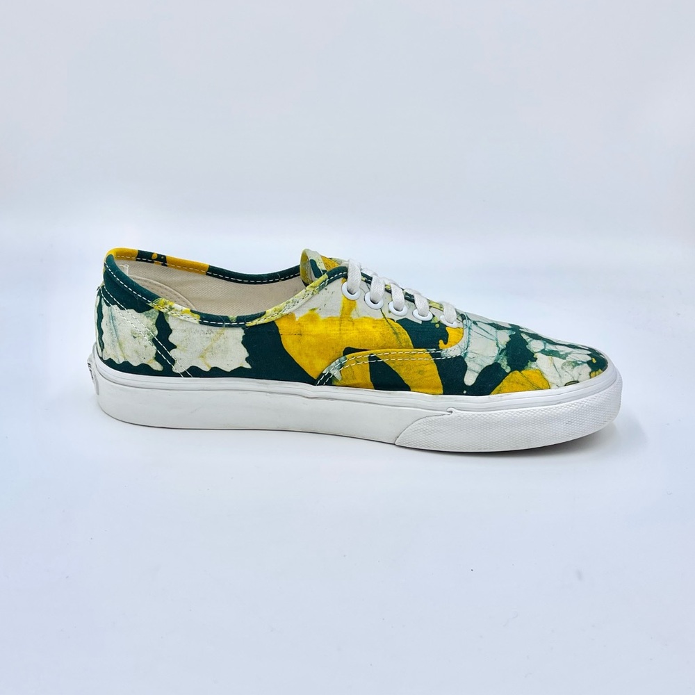 Vans Authentic Della Batik Tie Dye Yellow Green Canvas Shoe Men’s 8 Women’s 9.5 - Picture 8 of 11